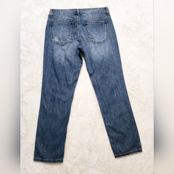 Dex Ripped Blue Fadewash Straight Leg Jeans. Womans Size 27. - Picture 14 of 16